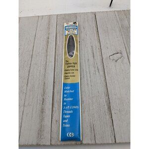 Vintage J&P Coats Dress or Neck Metal Zipper 12" Cloister Brown 56-B